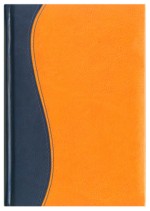 Notes Vincenza granatowy/pomarańczowy